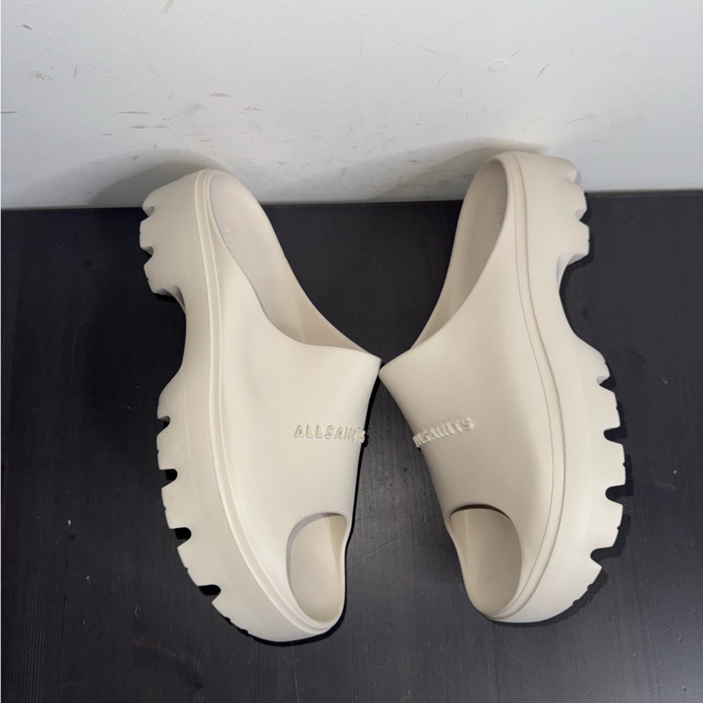 ALLSAINTS Eclipse Flatform Slider in Chalk White - Picture 5 of 9